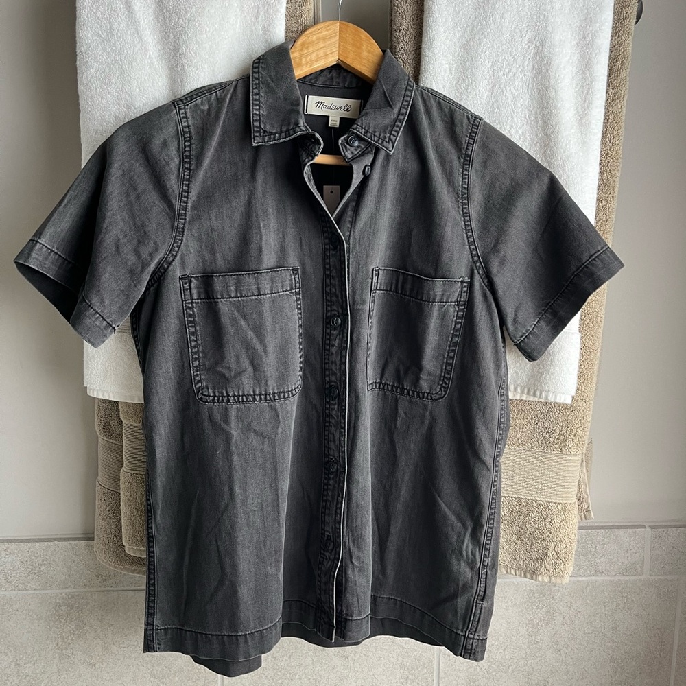 NWT Madewell Gray Chambray Shirt